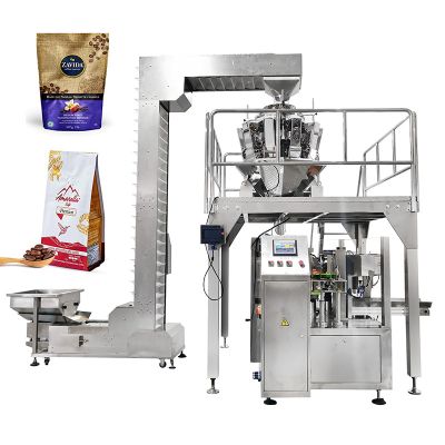 Envasadora doypack de grano de café